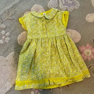 Yellow Floral Kids Dress
